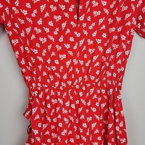 Los Angeles Atelier and Other Stories dress size 0 Short sleeve floral front tie - Picture 8 of 13